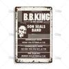 DORA Tin Sign MISES KING OF THE BLUES BB King Metal Poster Classic Metal Sign Wall Plate Home Garden Cafe Industrial Decor Old Metal Plaque