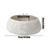White Faux Fur Christmas Tree Collar Soft Plush Tree Skirt Style Base Cover Holiday Ornament for Home Garden Office