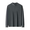 Men's Double-Sided Brushed Cationic Long-Sleeve Half-High Collar Zipper Sweatshirt