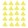 20 stk Kjeglestøttestativ Pyramideforhøyer Plastsettsett for Lerret Skapdør Gul