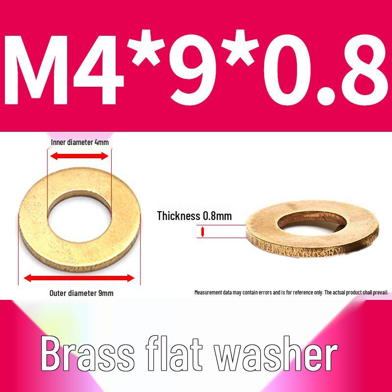 Brass and Copper Shim Washers: Sizes M2-M20