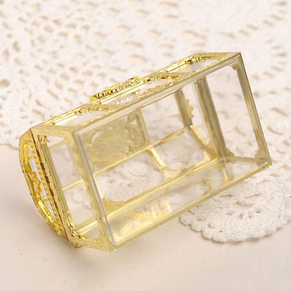 Plastic Transparent Souvenir Trinket Organizer Candy Box Pirate Treasure Chest Jewelry Storage