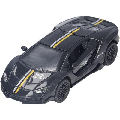 1/32 Scale Lambor LP780-4 Metal Model Car, Pull Back Exquisite Alloy Sports Car Beautiful Vivid with Light and Sound for Home