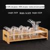 Qianxing Emperor Glass Baijiu Cup Set with Bamboo Stand