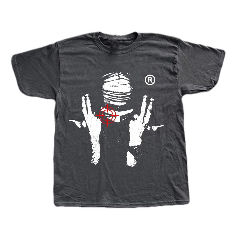 Grunge Goth Y2K Cotton Tshirt Harajuku Graphic Print Vintage Top Hip Hop Streetwear Tee Punk Oversized Short Sleeve Tshirt EMO
