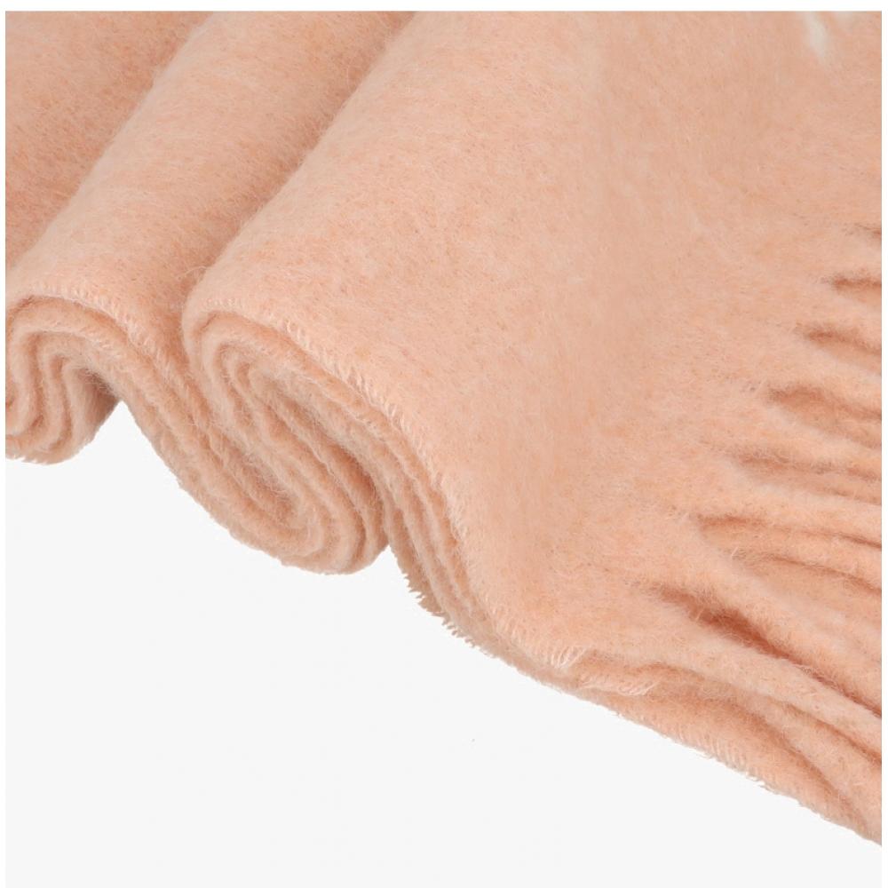 Ami Heart Logo Fringe Muffler Aw0004 680