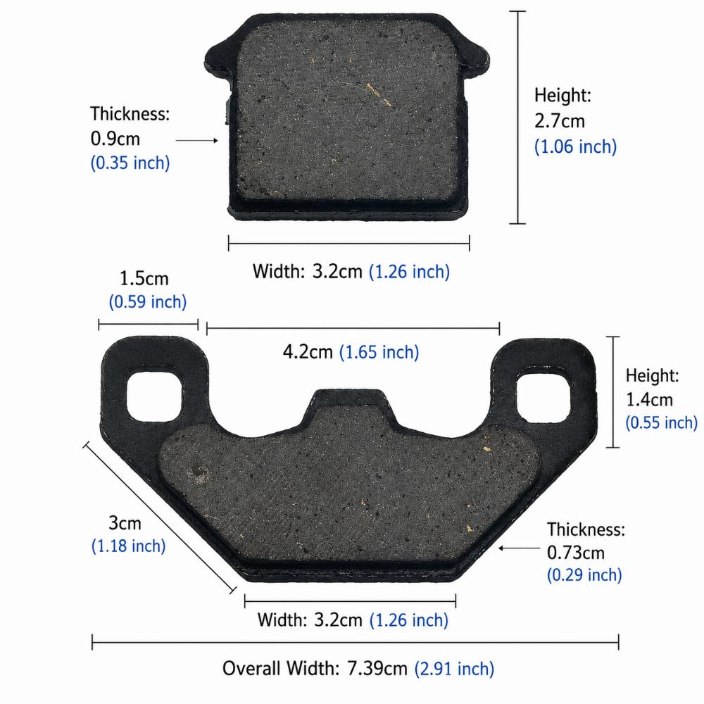3 Pairs Resin Disc Brake Pads Lightweight Brake Pad Durable Brake Shoes Pads  For Motorcycle