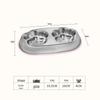 304 Stainless Steel Non-slip Cat & Dog Feeding Bowl, Large Capacity, Anti-tip Design