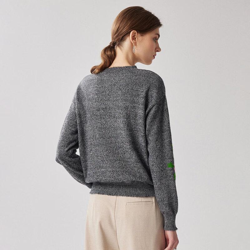 Zhaojun Women's 100% Cashmere Crew Neck Sweater