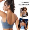 Women's Wireless Strappy Sports Bra - Seamless Shockproof Design for Running & Fitness