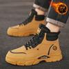 Winter Velvet High-top Martin Boots Men's Shoes British Retro Tooling Shoes Thick-soled Thickened Warm Cotton Shoes Short Boots Tide