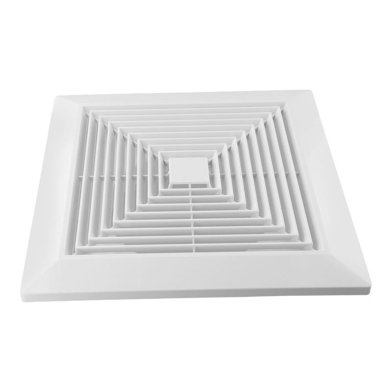 Square Air Diffuser ABS Ceiling Vent Hood Snap-in Panel Air Conditioner Ventilation Outlet White Ventilation Hood Ceiling Outlet