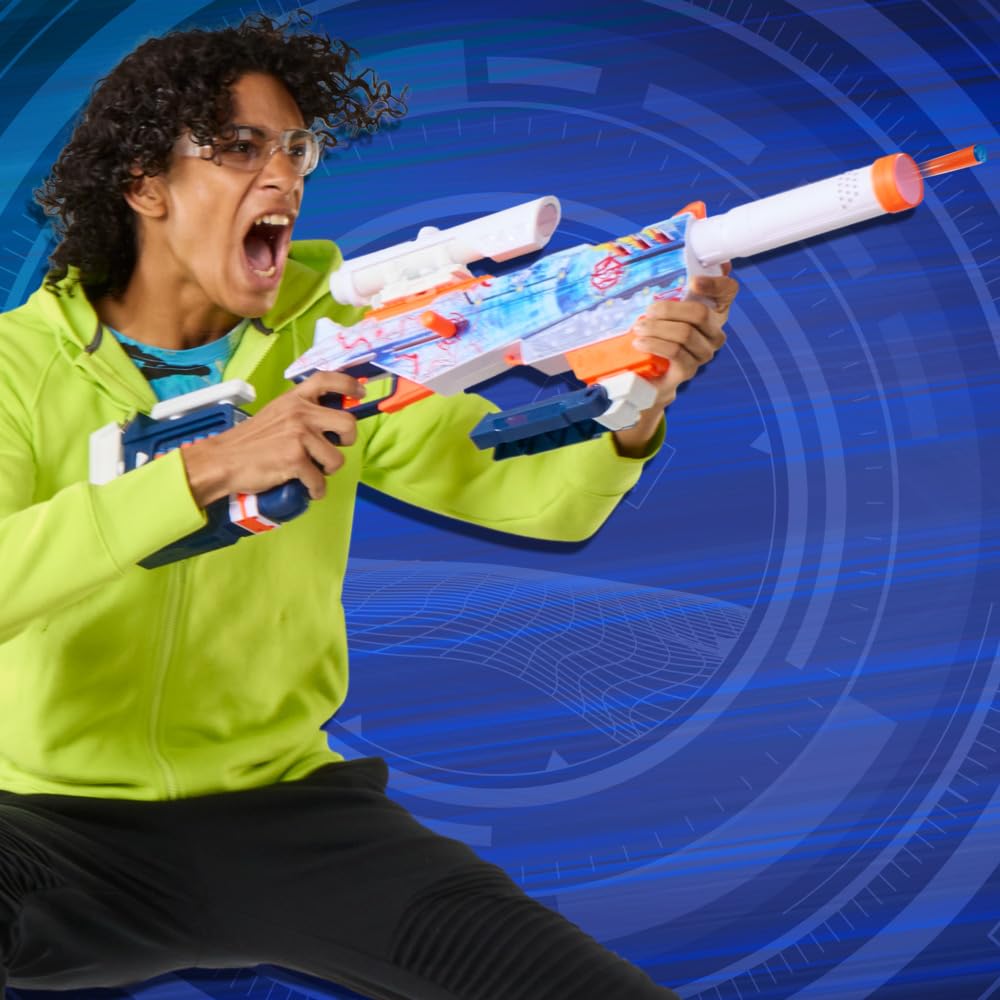 Hasbro Nerf Loadout Arctic Zero Striker Blaster with 4 Interchangeable 24 N1 and a Toy Gift for Ages Authentic Accessories, Darts, 6-Dart Built-in
