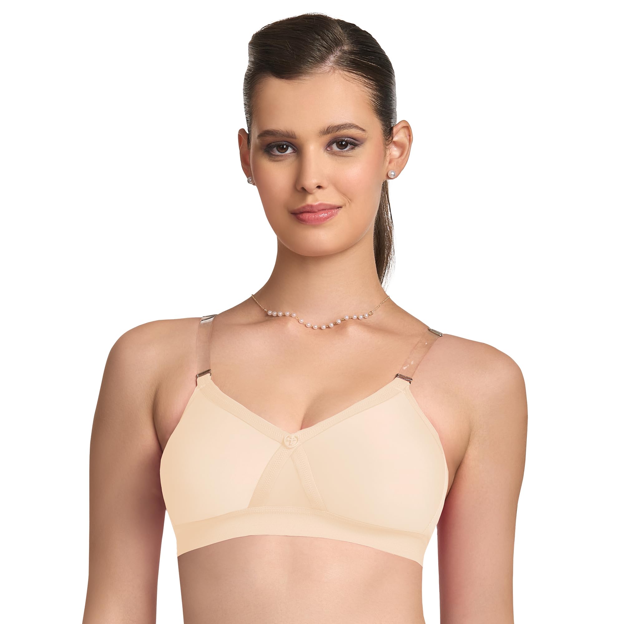 Trylo Alpa Strapless Women S Bra Hoisery Cotton D-Cup Skin 38 38D
