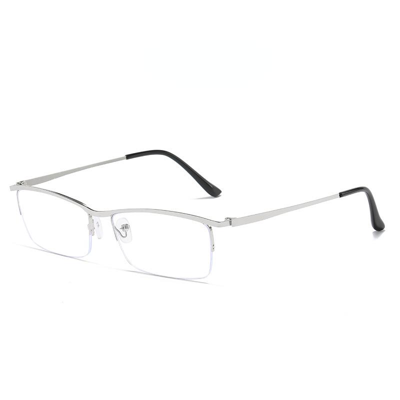 Half Frame Myopia Glasses Men Classic Rectangle Anti Blue Light Computer Eyeglasses Male Business Anti Fatigue Eyewear 0 To -600