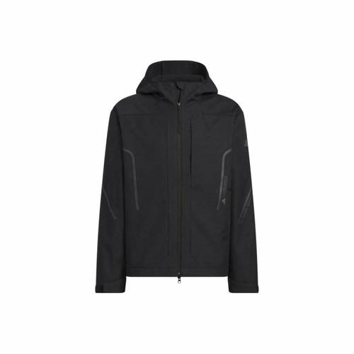 adidas Water-Repellent Sports Casual Hooded Jacket for Men, Black XL чёрный