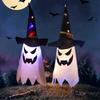 1PC Halloween Witch Hat Hanging Light Ghost Wizard Hat Shaped LED Ghost Lamp Battery Powered Hanging Flashing Witch