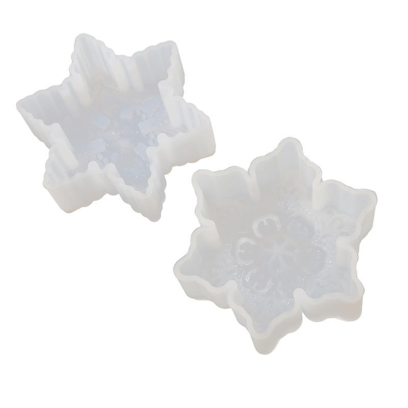 Christmas Silicone Snowflake Mold Candle Soap Diy Aromatherapy Plaster Candle Decorating Mould Candy Chocolate Making Tools
