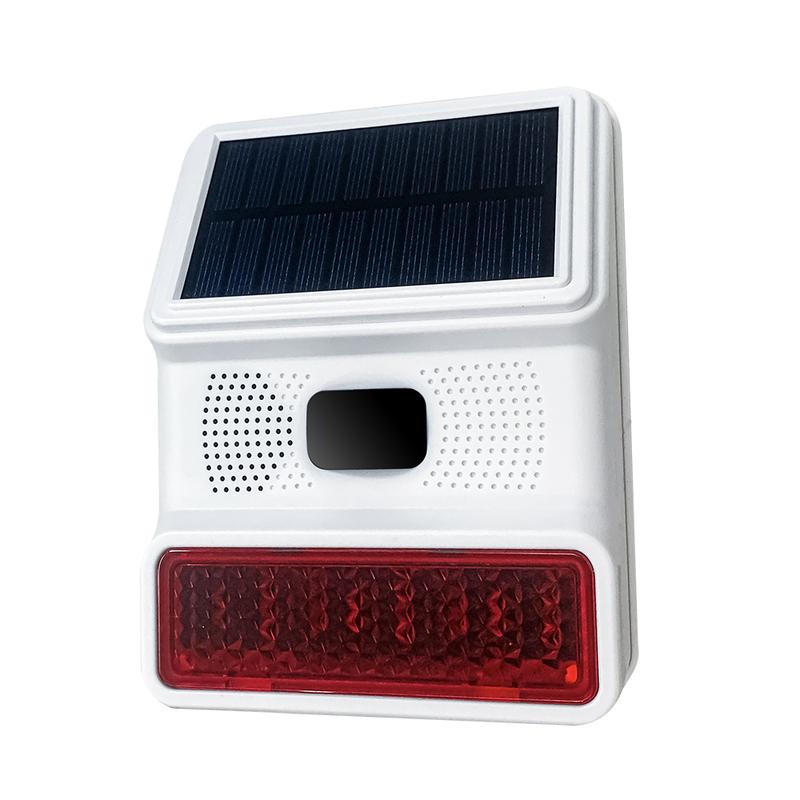 IP65 Waterproof Wireless 433MHz Solar Powered Strobe Siren Alarm For WiFi GSM Home Alarm System