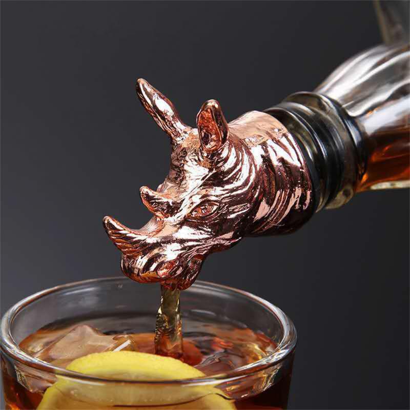 Wine Pourer Deer Elk Lion Wine Stopper Stainless Steel Bartender Tool Deer Head Wine Mouth Wedding Party Bottle Stoppers