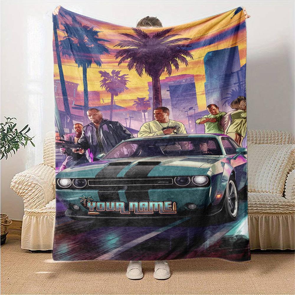 Gta Personalized Name Blanket Gift Personalized Blanket Comfortable Throw For Couch Home Decor Bed Sofa for All Occasions