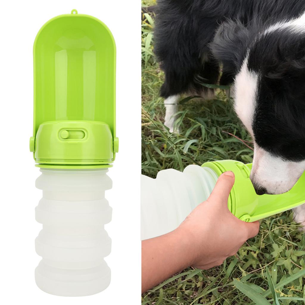 350ml Silicone Pet Outdoor Travel Portable Folding Drinking Water Bottle Kettle for Dogs Cats