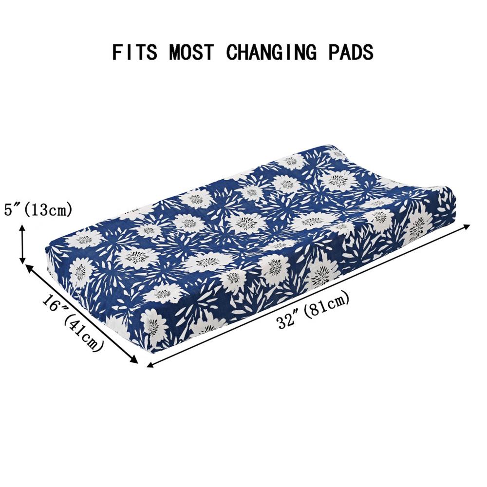 Soft Reusable Changing Pad Cover Printing Design Minky Material Baby Breathable Diaper Pad Sheets Cover