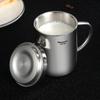 200ml-500ml Mug,304 Stainless Steel Double Cover Water Cup, Coffee Mug, Beer Mug, Household Milk Mug, Children's Water Mug