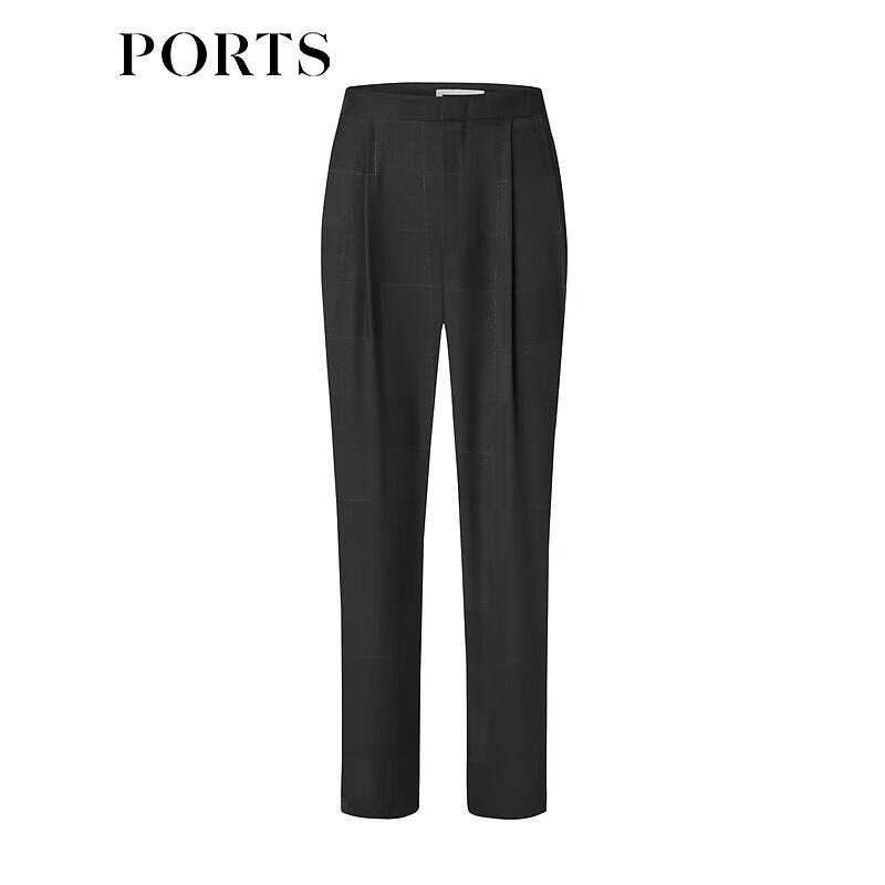 Ports Women's Shimmer Plaid Skinny Ankle Pants