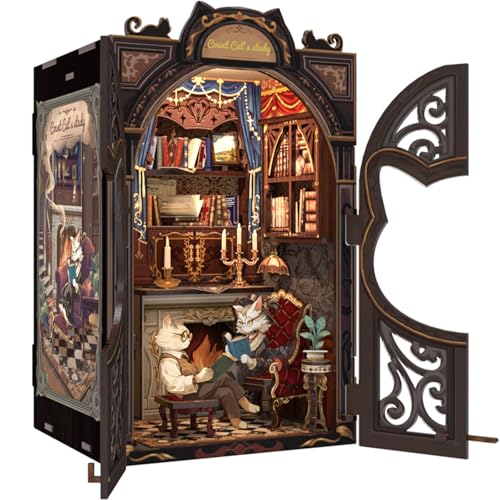 

CuteBee DIY BookNook Kit - Dollhouse Kit - Miniature House Kit - BookNook - Suitable for Beginners, Teenagers, and Adults, DIY Kit, Birthday Gift, Dec