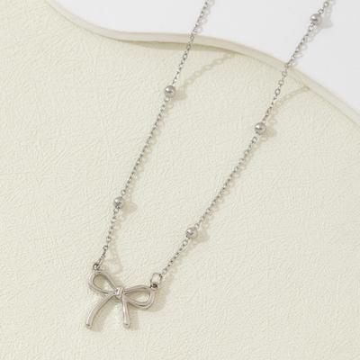 Sweet Cute Pendant Necklace Bow Fashion Women Jewelry Unique