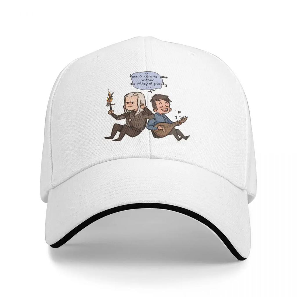 Baseballkappen Witcher Geralt und Jaskier spielen Gitarre Angepasste Sport-Damen-Herren-Frühlingshüte