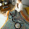 Luxe Drie-Laags Katoenen Gaas Jacquard Plaid – Ademend Multifunctioneel Dekbed voor Zomer, Moeder en Baby.