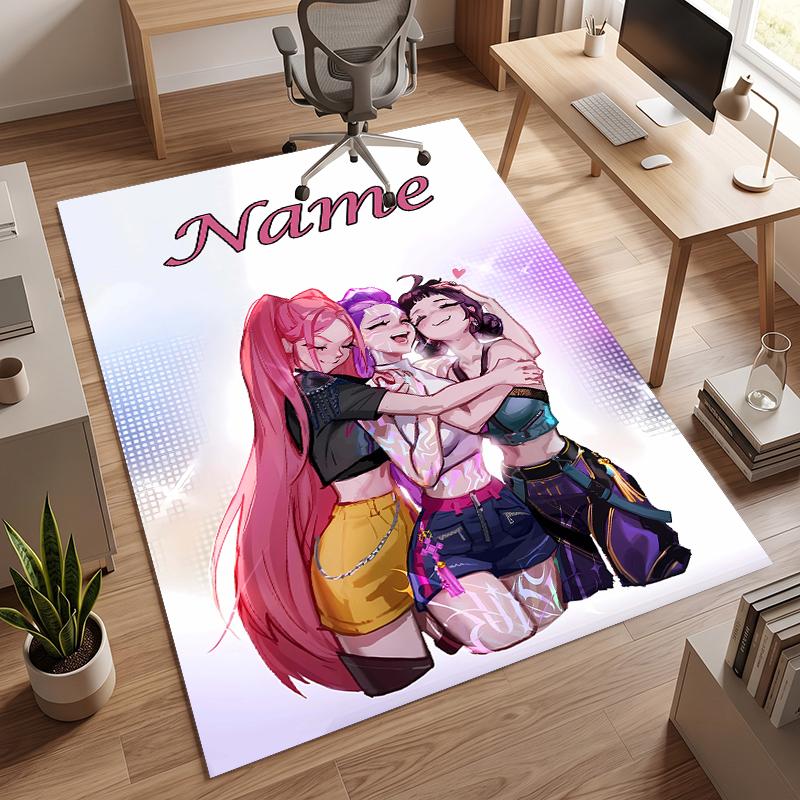 HUNTRIX (45) Personalized Name Office Carpet Stylish Decor for Living Room Bedroom Kitchen