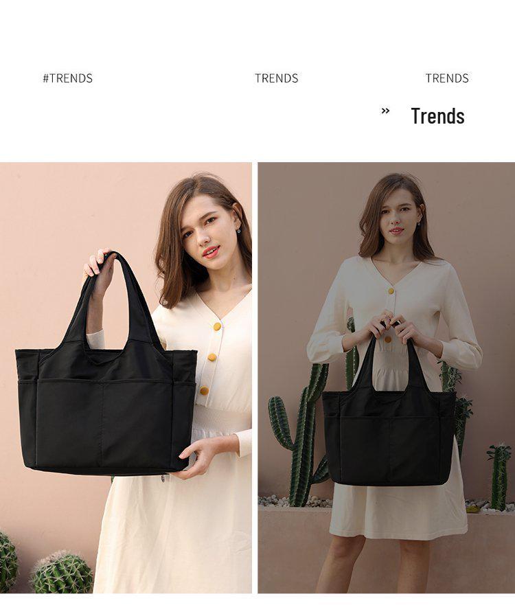 Geantă Tote de Călătorie Elegantă pentru Femei din Nailon Ușor - Geantă de Mână cu Capacitate Mare și Versatilă