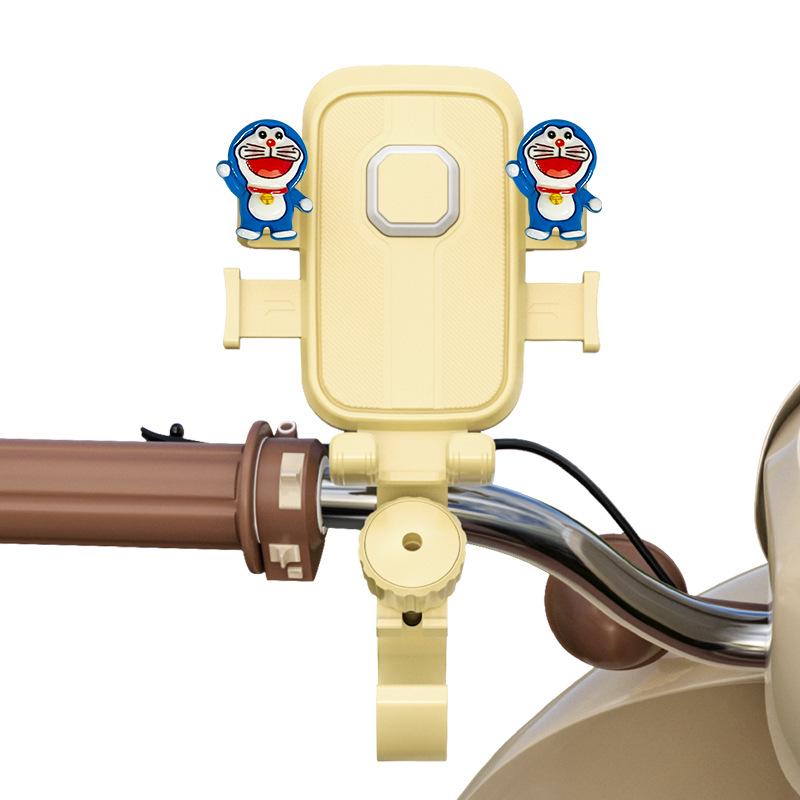 Elektrofahrrad mit niedlicher Cartoon-Handyhalterung und stoßfestem Navigationshaken.