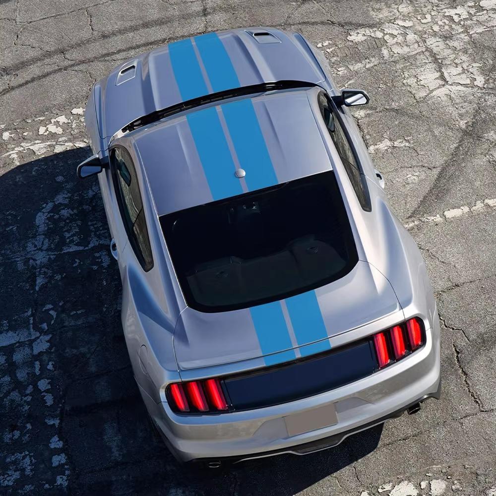 Car Stickers Auto Hood Bonent Roof Tail Decor Decal Graphics Stripes Kit Vinyl Tuning Cover For Ford Mustang GT500 GT350 GT