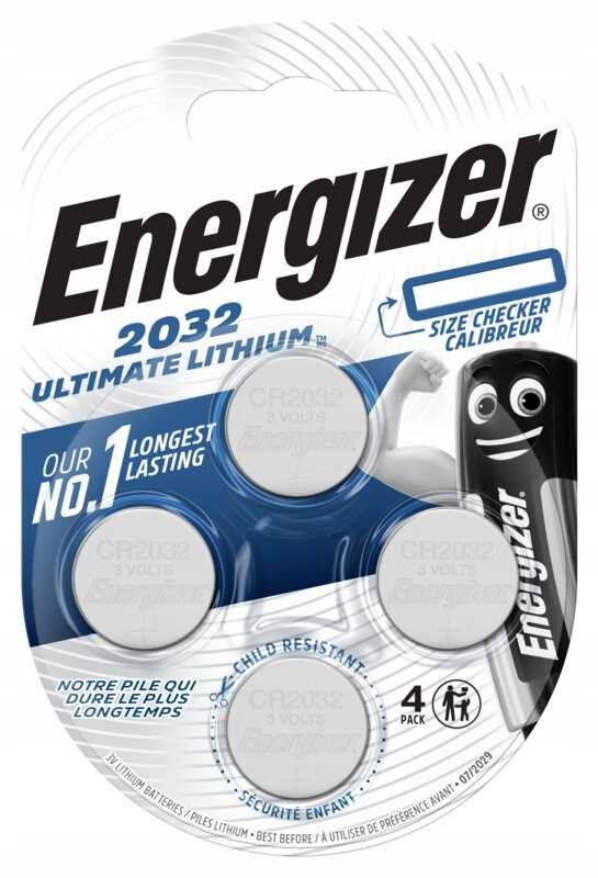 Bateria Energizer Ultimate Lítio Cr 2032 4 Peças