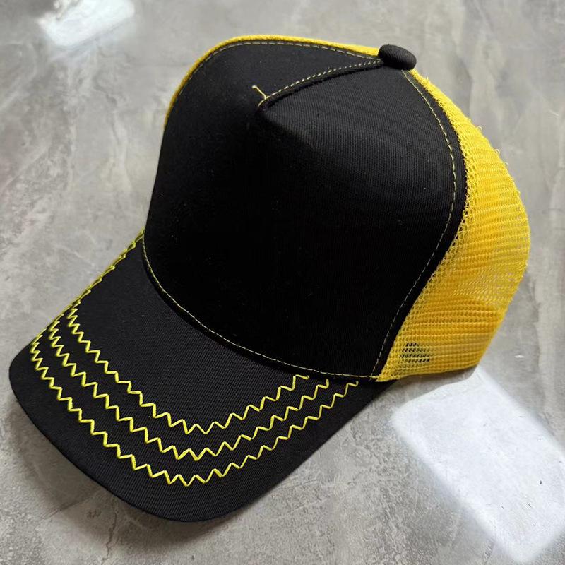 Colorful mesh hat available. Multiple colors available. Trucker visor baseball cap wide brim dome