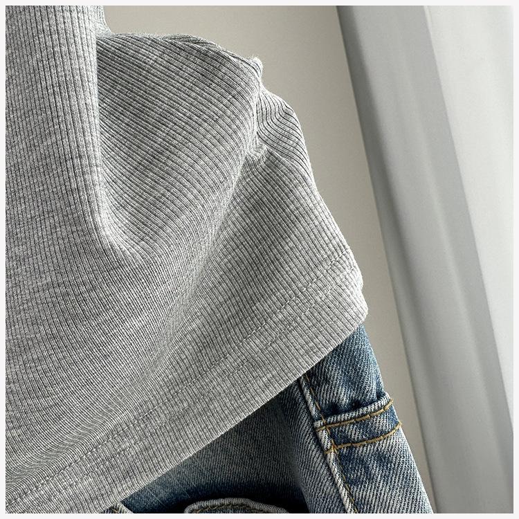 Anti-Armpit-Fat Cami Tank Top Ribbed Slim Fit Button Inner Wear Versatile Everyday Stretchy Slim Base Layer Soft Fabric Inner And Outer Wear Top