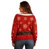 Women's Christmas Print Long Sleeve Ugly Sweater Top for Holiday Party and Festive Events