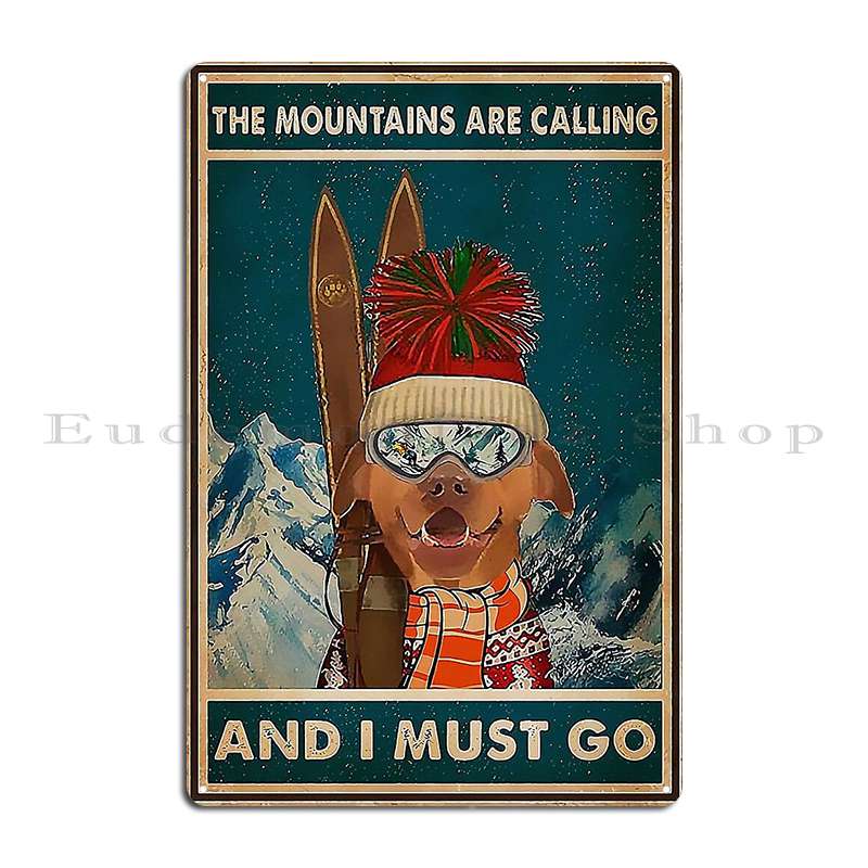 Black Cat Sky Because Murder Is Wrong Skiing The meowtains are calling and i must go Cat Metal Plaque Mural Tin Sign Poster