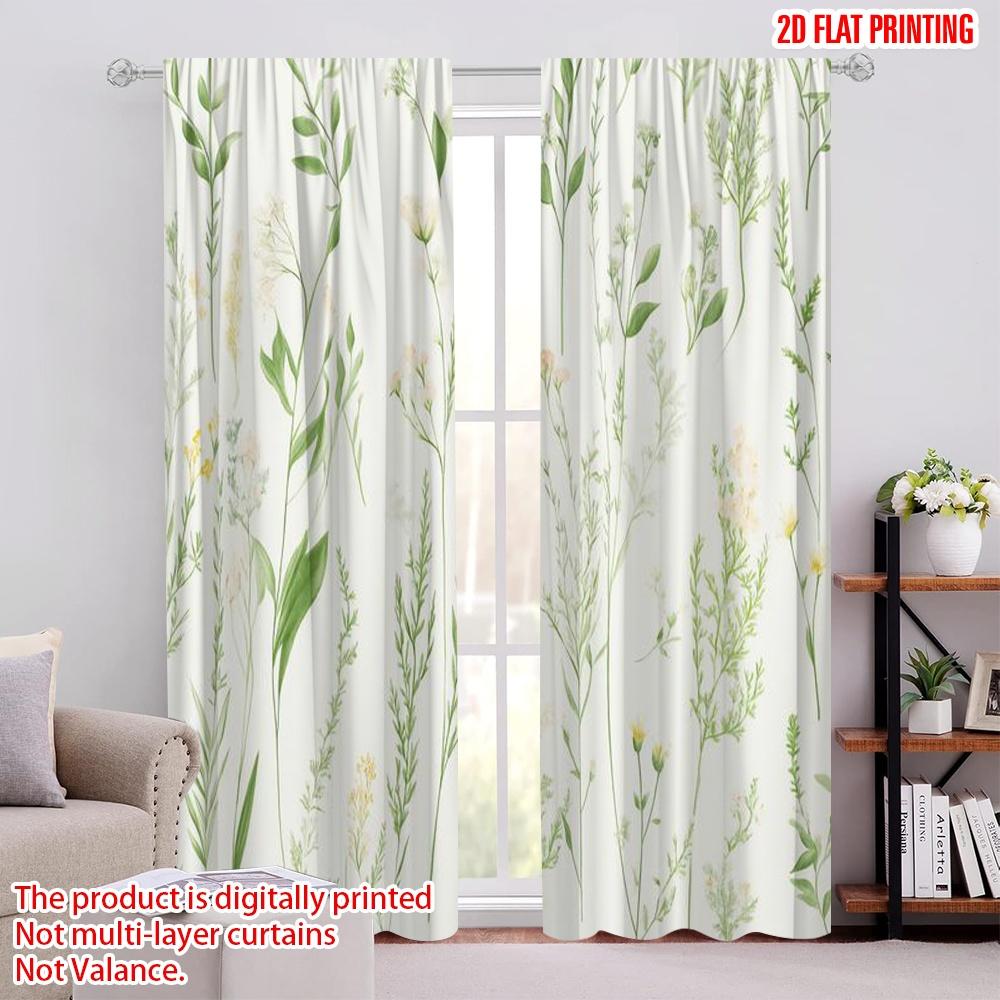 

2pcs,2D plane printing Window Curtain Delicate Petals Polyester Woven (without rod) Holiday for Bedroom, Living Room, Office 52.50 × 116.00 cm 2 pcs