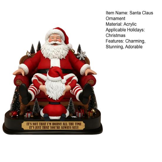 Weihnachtsmann Lustiges Paar Plakette Es ist nicht, dass ich geil bin Acryl Ornament Gag Geschenke