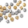 10Pcs/Pack Stainless Steel Various Shape Gold Steel Color Texture Spacer Beads for DIY Bracelet Jewelry Making Accessories