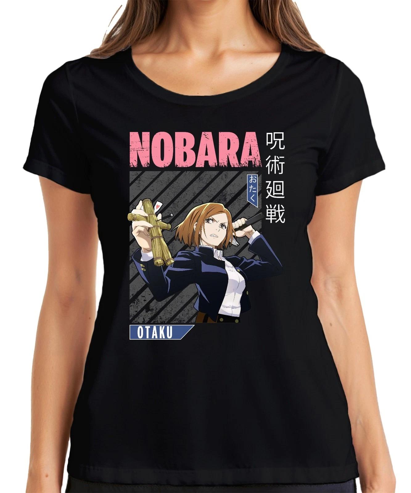 Nobara Kugisaki Jujutsu Kaisen Anime Nagelpuppe Hammer Otaku Damen T-Shirt XS