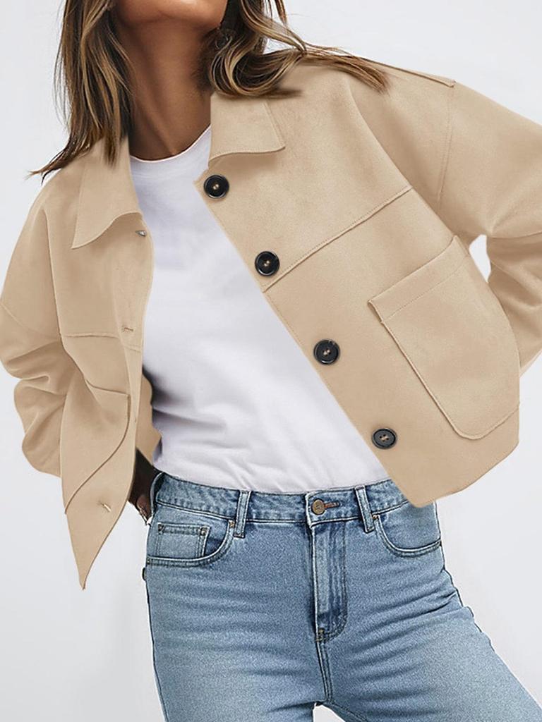 Damen Kunstlammfell Kurze Jacke Lässig Leicht Herbstmode Wintermantel Trendige Kleidung