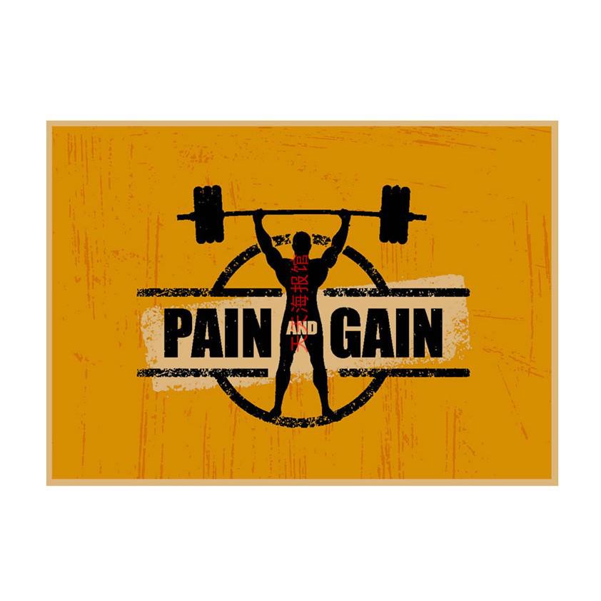 Industrial Style Motivational Gym Poster for Cafe, Bar, and Restaurant Decor