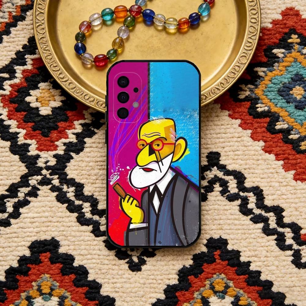 Psychoanalysis Sigmund Freud Phone Case For Samsung S25,24,23,22,30,21,10,9,Ultra,Plus,FE 5G Black Soft Case