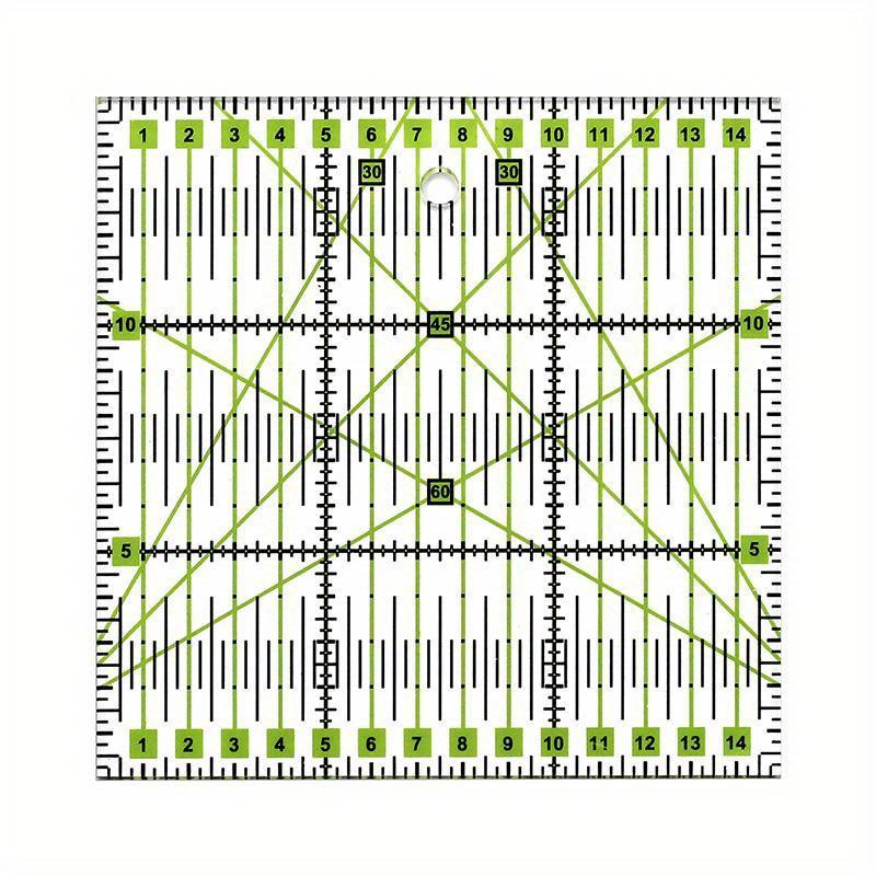 1pcs Acrylic Patchwork Ruler Sewing Measuring Layout Ruler Multifunctional Anti-Skid Tool Rulers Sewing Tool Accessories